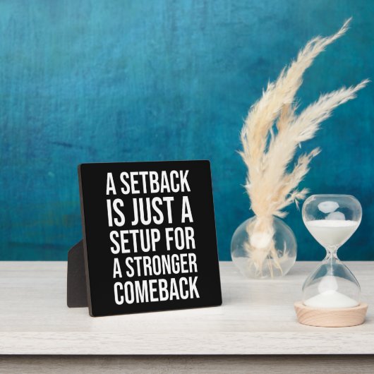 Terugval vs Comeback - Succes Motivatie Fotoplaat (Insitu)