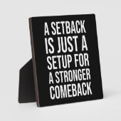 Terugval vs Comeback - Succes Motivatie Fotoplaat (Voorkant)