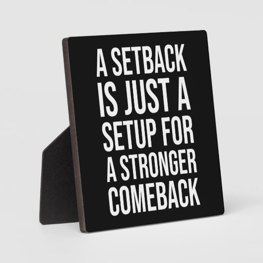 Terugval vs Comeback - Succes Motivatie Fotoplaat (Voorkant)