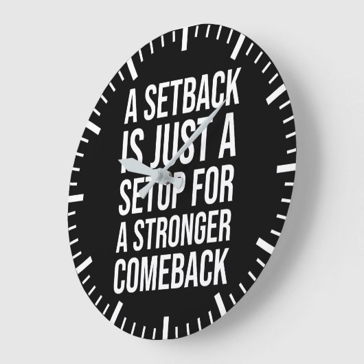 Terugval vs Comeback - Succes Motivatie Grote Klok (Hoek)