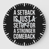 Terugval vs Comeback - Succes Motivatie Grote Klok (Voorkant)
