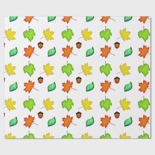 terugvalbladeren en zurenschroot cadeaupapier (Vlak)