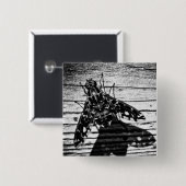 terugvliegen vierkante button 5,1 cm (Voorkant /achterkant)