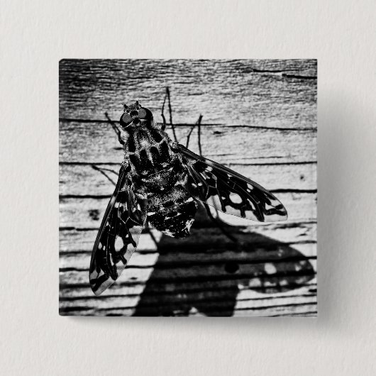 terugvliegen vierkante button 5,1 cm (Voorkant)