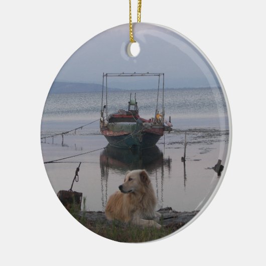 Terugvordering door het zee. keramisch ornament (Links)