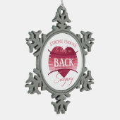 Terugwinning van chirurgische ingrepen bij vrouwen tin sneeuwvlok ornament (Links)