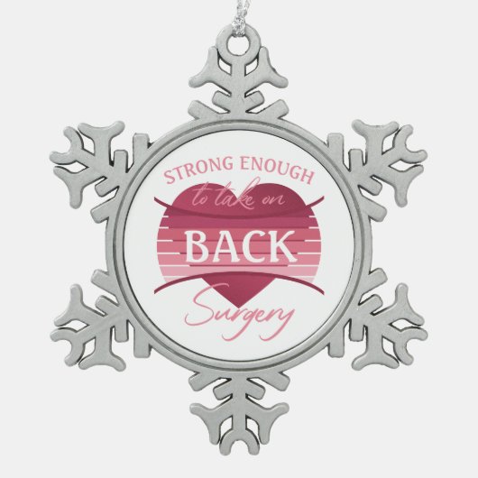 Terugwinning van chirurgische ingrepen bij vrouwen tin sneeuwvlok ornament (Voorkant)