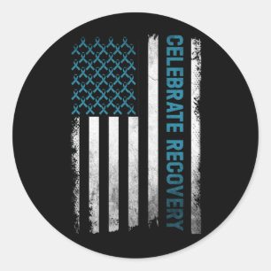 Terugwinning van drugsverslaving ronde sticker