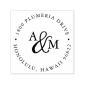 Terugzendadres Ampersand Monogram Zelfinktende Stempel (Design)