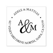 Terugzendadres Ampersand Monogram Zelfinktende Stempel (Design)