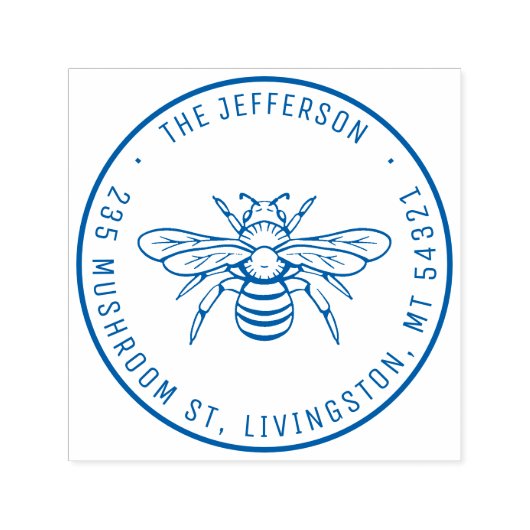 terugzendadres honingbijen zelfinktende stempel (Design)