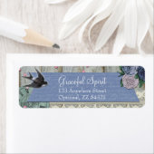  terugzendadres van kobalt Craft Bird Etiket (Insitu)