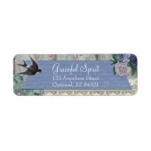  terugzendadres van kobalt Craft Bird Etiket (Voorkant)