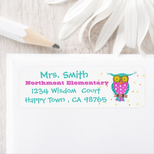  terugzendadreslabels van uilleraar etiket (Insitu)