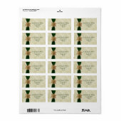terugzendlabel voor groene bruiloft snowflake etiket (Full Sheet)