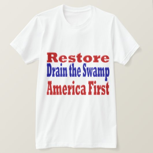 Terugzetten Amerika eerste afvoer van het moerasbl T-shirt (Design voorkant)