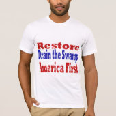 Terugzetten Amerika eerste afvoer van het moerasbl T-shirt (Voorkant)