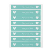 Terurelplaatlabels voor Turkooise bruiloft Adreslabel Wikkel (Vel)