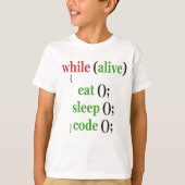 Terwijl Alive Eat Sleep Code Funny PRogrammer Gift T-shirt (Voorkant)