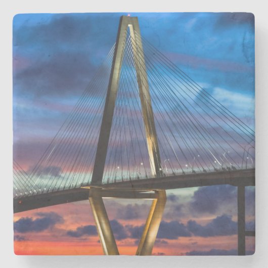 Terwijl de lichten aankomen stenen onderzetter (Voorkant)