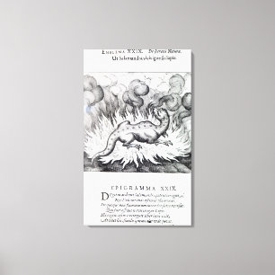 Terwijl de Salamander in brand leeft Canvas Afdruk