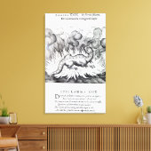 Terwijl de Salamander in brand leeft Canvas Afdruk (Insitu (Woonkamer))