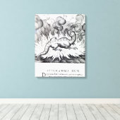 Terwijl de Salamander in brand leeft Canvas Afdruk (Insitu (Houten vloer))
