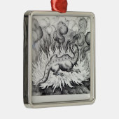 Terwijl de Salamander in brand leeft Metalen Ornament (Rechts)