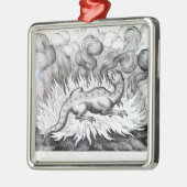 Terwijl de Salamander in brand leeft Metalen Ornament (Links)