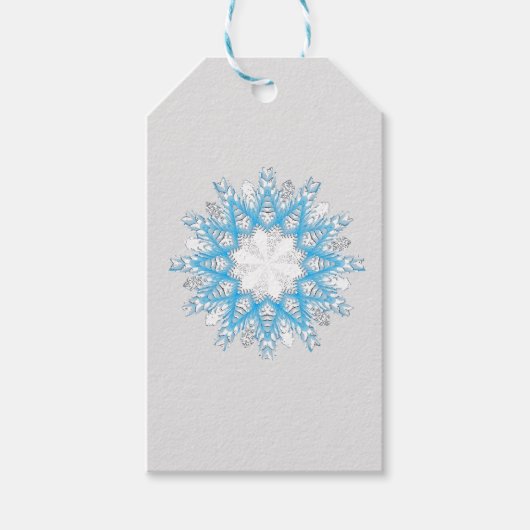 Terwijl de sneeuw vliegt cadeaulabel (Voorkant)