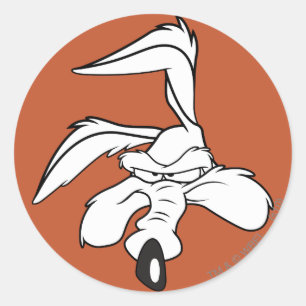 TERWIJL E. COYOTE™ Head Shot Ronde Sticker