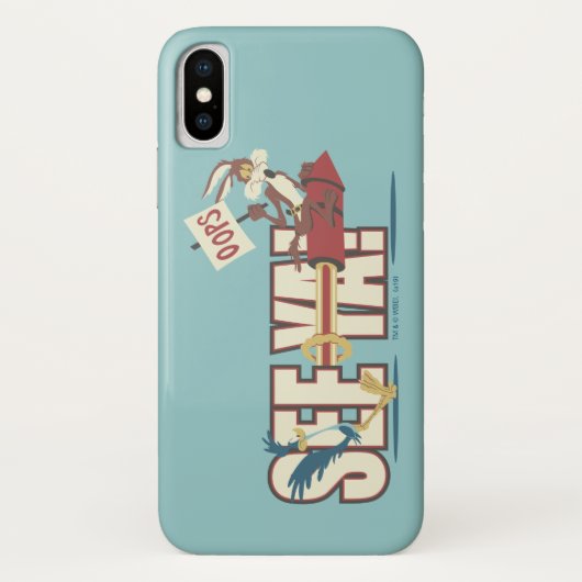 TERWIJL E. COYOTE™ raketten voorbij ROAD RUNNER™ Case-Mate iPhone Case (Achterkant)