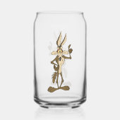 TERWIJL E. COYOTE™ Staande groot Blikvorm Glas (Voorkant)