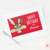 TERWIJL E. COYOTE™ tevreden hoofd schot | Gefelici Rechthoekige Sticker (Envelop)