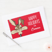 TERWIJL E. COYOTE™ tevreden hoofd schot PRETTIGE F Rechthoekige Sticker (Envelop)