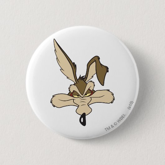 TERWIJL E. COYOTE™ tevreden hoofd schot Ronde Button 5,7 Cm (Voorkant)