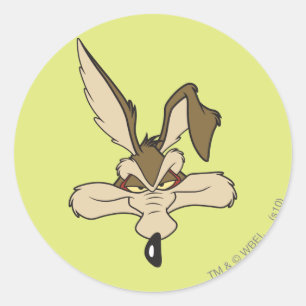 TERWIJL E. COYOTE™ tevreden hoofd schot Ronde Sticker