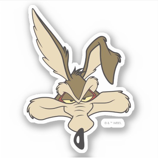 TERWIJL E. COYOTE™ tevreden hoofd schot Sticker (Voorkant)