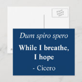 Terwijl ik adem hoop ik - Cicero quote Briefkaart (Voorkant / Achterkant)