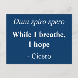 Terwijl ik adem hoop ik - Cicero quote Briefkaart