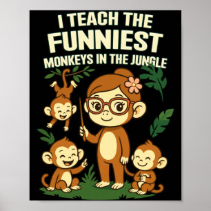 Terwijl ik de grappigste apenoptredens les geef poster