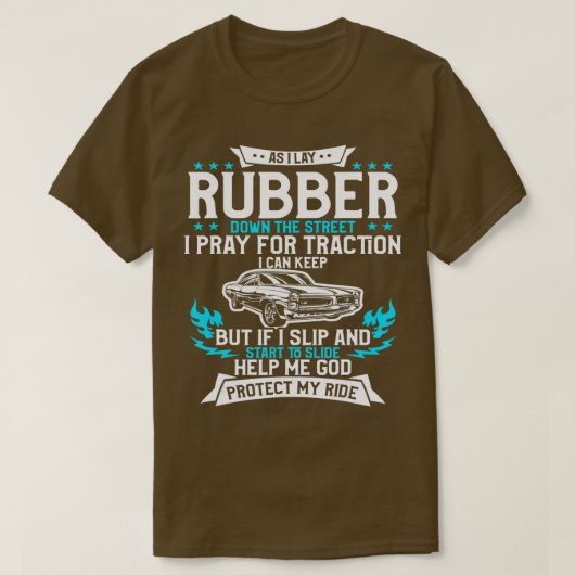 Terwijl ik de straatmoerasauto's uitlaat t-shirt (Design voorkant)