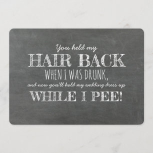 Terwijl ik het voorstel van de Funny Bridesmaid va Kaart