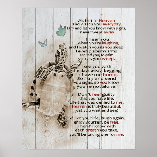 Terwijl ik in de hemel zit, schilderen herinnering poster (Voorkant)