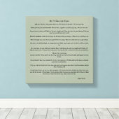 Terwijl ik mijn ogen sluit canvas afdruk (Insitu (Houten vloer))