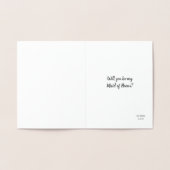 Terwijl ik plaag | Funny Bridesmaid of Maid of Hon Folie Kaarten (Binnen)