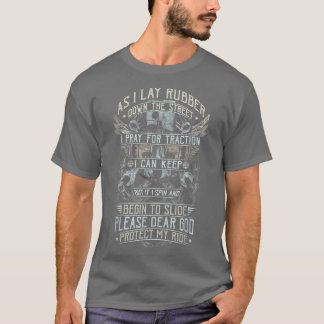 Terwijl ik rubber laat liggen, houden de straatbik t-shirt