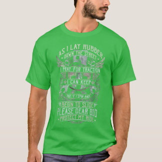 Terwijl ik rubber laat liggen, houden de straatbik t-shirt