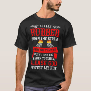 Terwijl ik rubber laat liggen in de auto van de st t-shirt