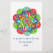 Terwijl je onderweg begint te lopen, verschijnt de flyer (Achterkant)